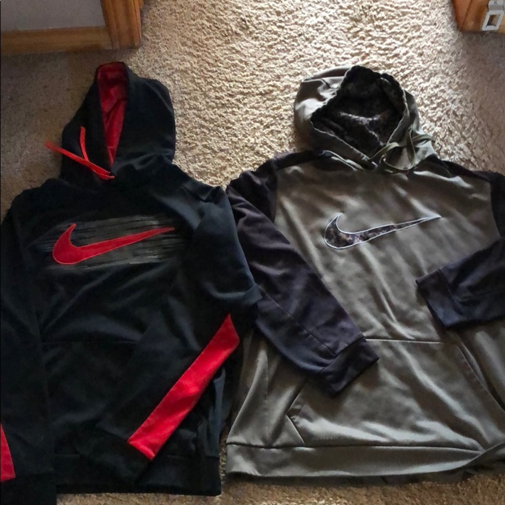 Two Nike hoodies